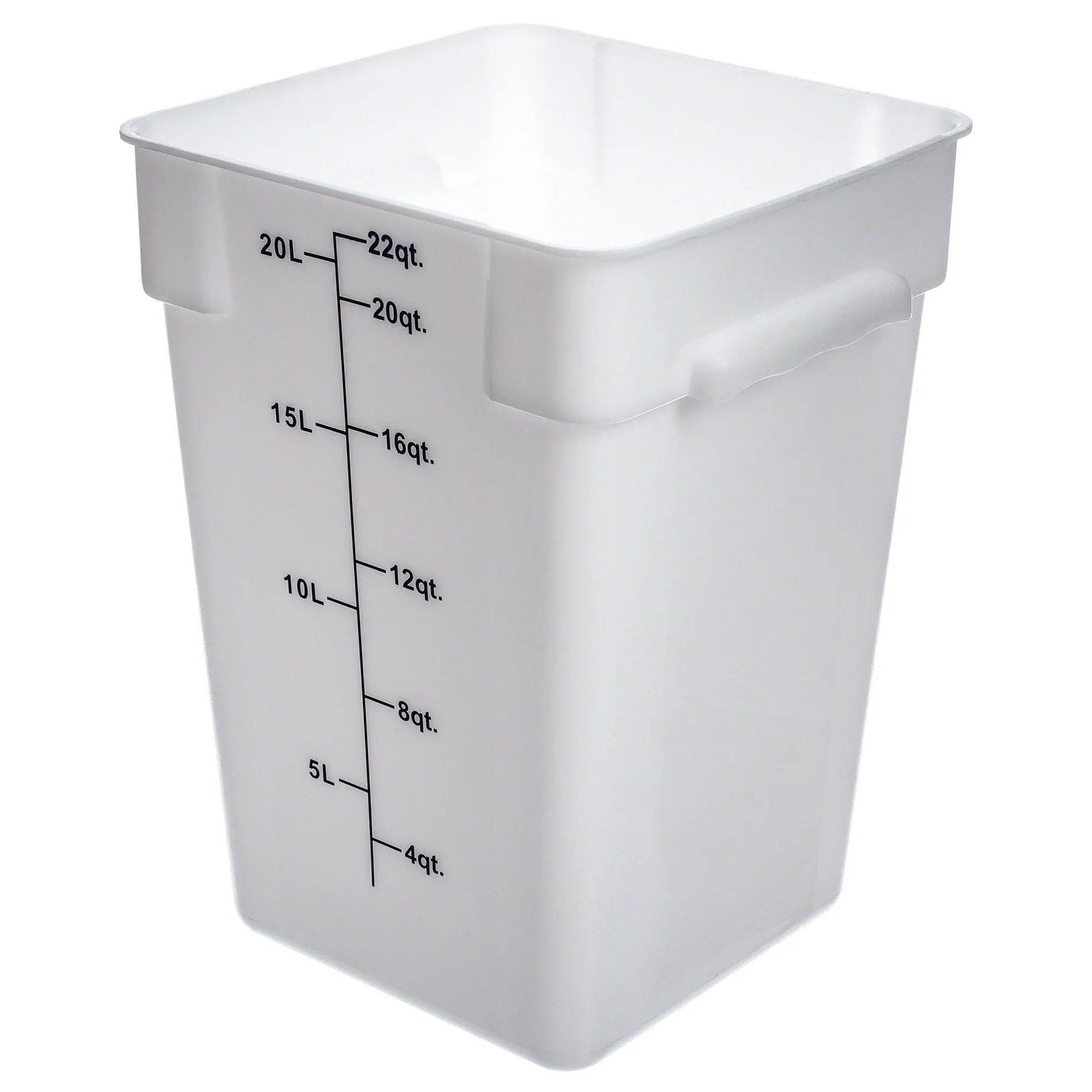 Thunder Group PLSFT002PP 2 QT White Polycarbonate Food Storage Container