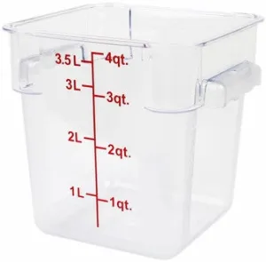 Thunder Group PLSFT004PC 4 QT Clear  Polycarbonate  Food Storage Containers