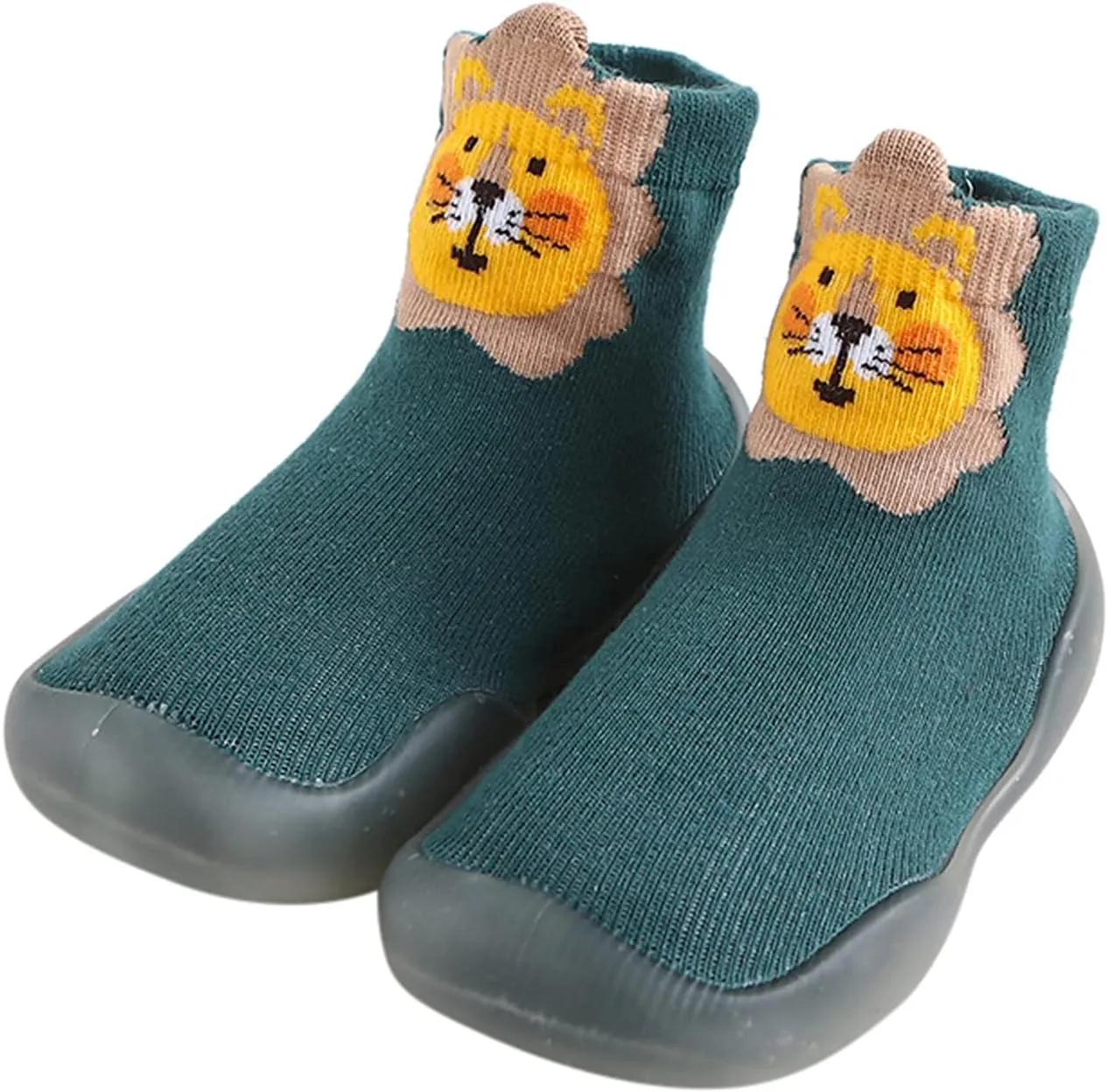 Toddler Baby Boys Girls Solid Warm Knit Soft Sole Rubber Shoes Socks Slipper Stocking Soft Shoes Warm Slippers for Boys