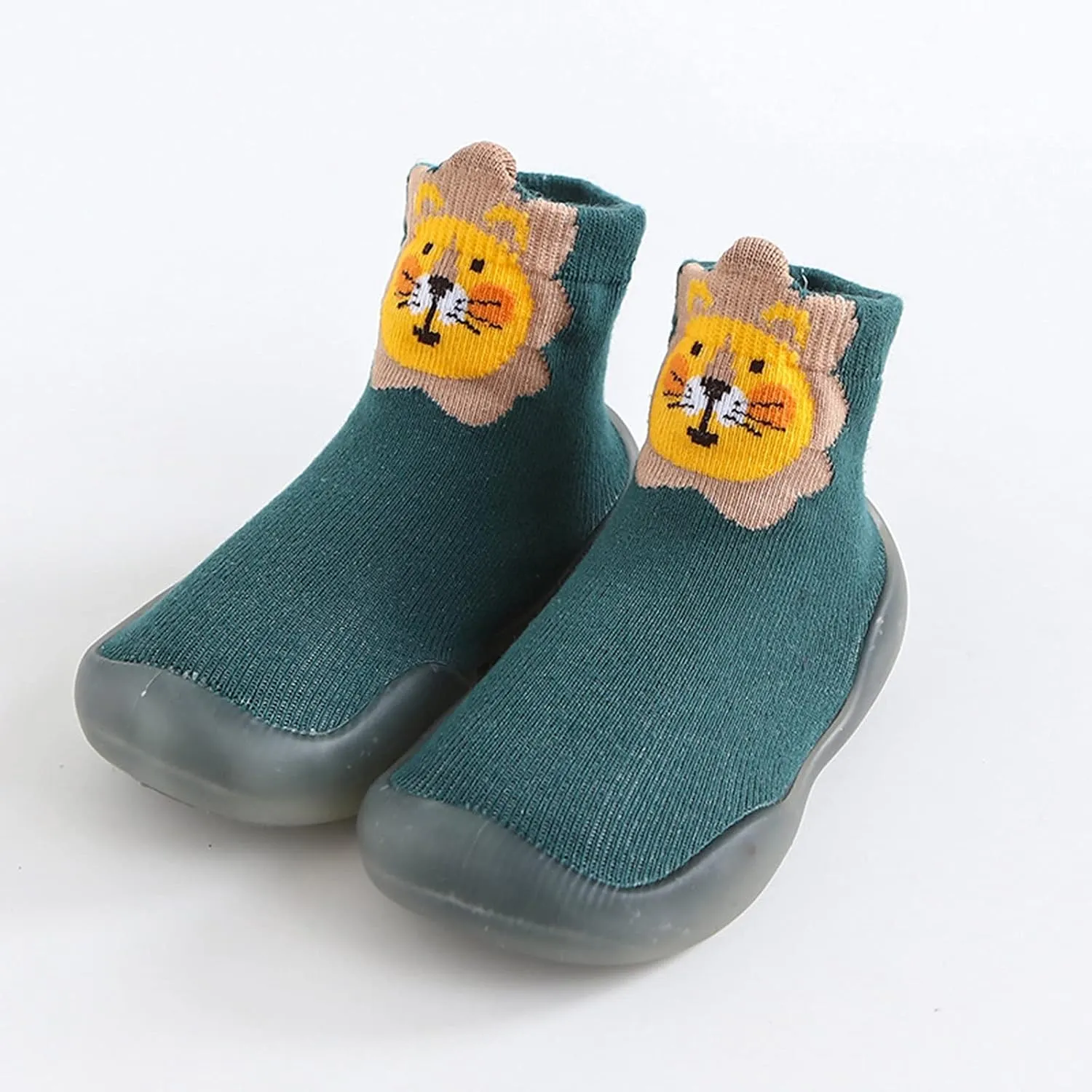Toddler Baby Boys Girls Solid Warm Knit Soft Sole Rubber Shoes Socks Slipper Stocking Soft Shoes Warm Slippers for Boys