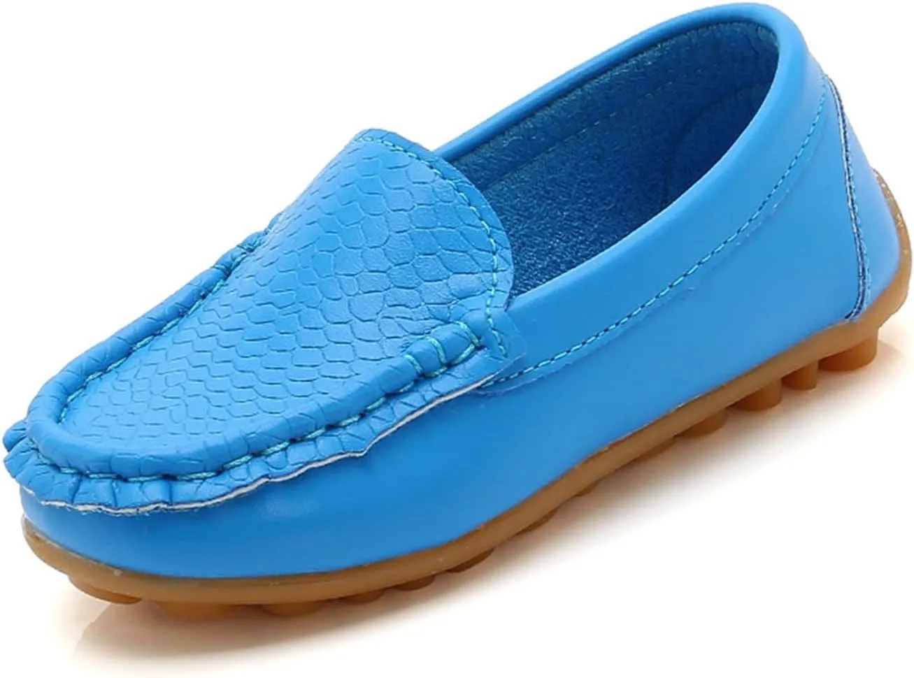 Toddler Boys Girls Loafer Shoes Soft Synthetic Leather Slip On occasin Flat Boat Dress Shoes