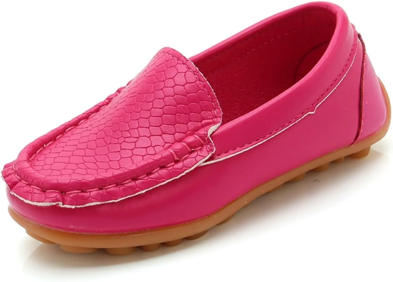 Toddler Boys Girls Loafer Shoes Soft Synthetic Leather Slip On occasin Flat Boat Dress Shoes