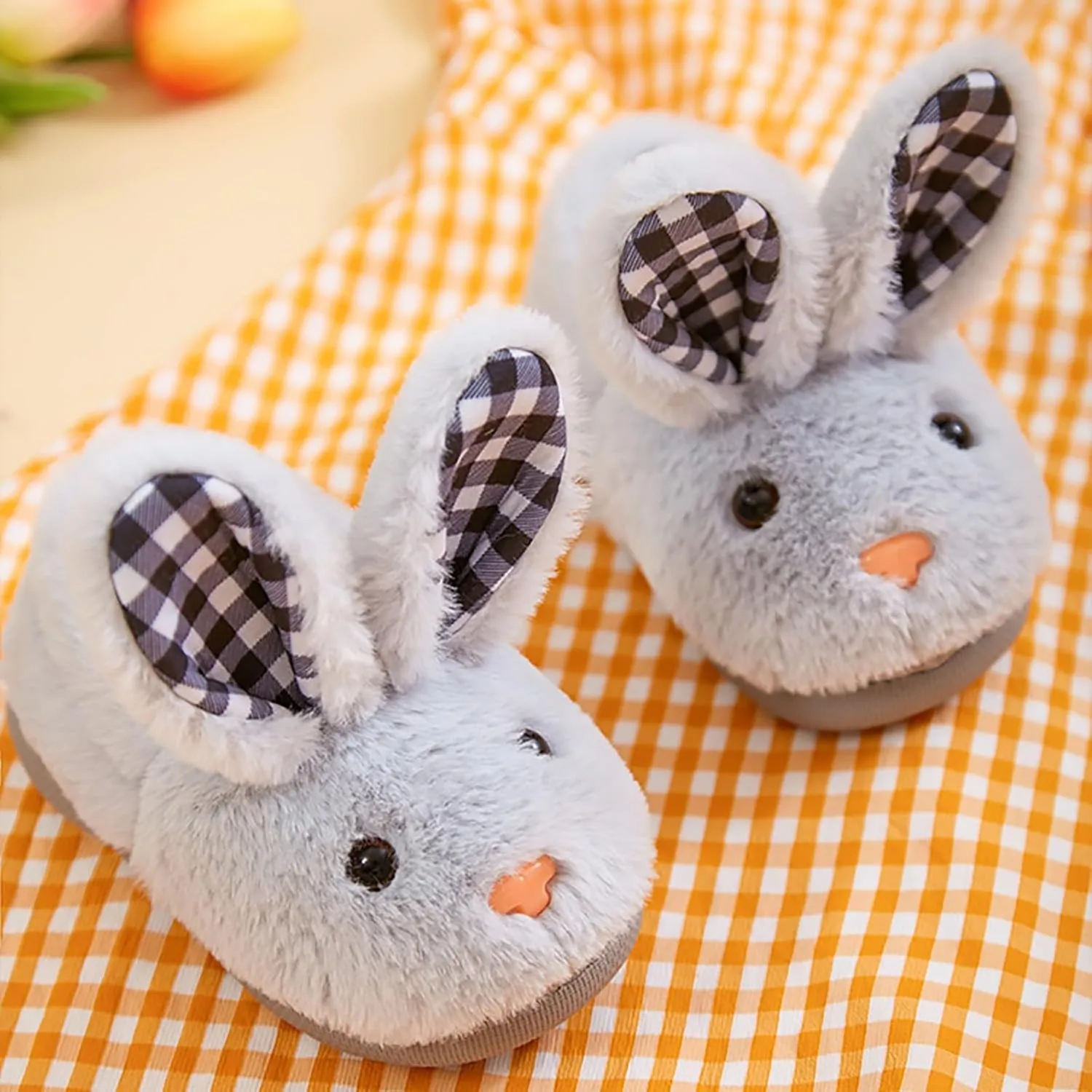 Toddler Bunny Slippers for Girls Boys Warm House Shoes for Kids Winter Home Slippers Indoor Non Slip Baby Slippers