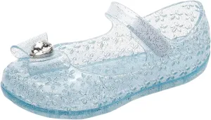 Toddler Girl Sandals Kids Summer Princess Floral Jelly Shoes Closed Toe Beach Rhinestone Bowknot Dress Flat Sandal