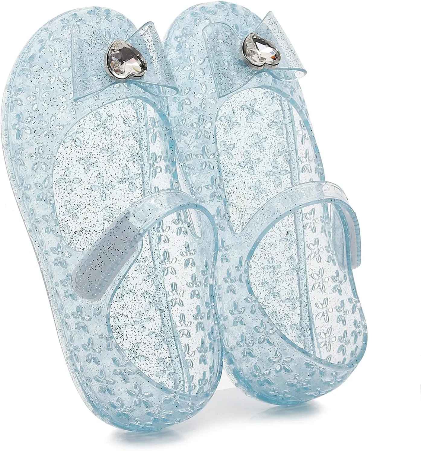 Toddler Girl Sandals Kids Summer Princess Floral Jelly Shoes Closed Toe Beach Rhinestone Bowknot Dress Flat Sandal