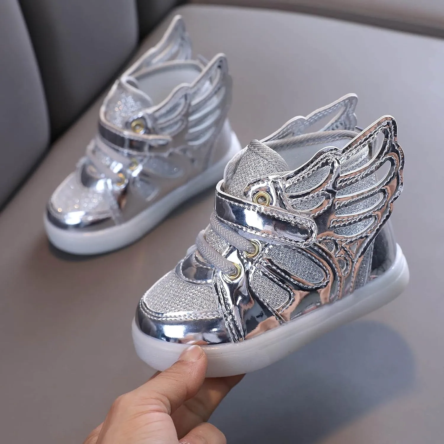 Toddler Girl Shoes, Kids Boys Girls Fashion LED Lights UP Sneaker Soft Sole Non Slip Sports Shoes Toddler Shoes