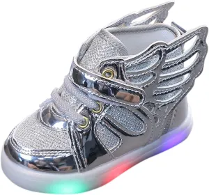 Toddler Girl Shoes, Kids Boys Girls Fashion LED Lights UP Sneaker Soft Sole Non Slip Sports Shoes Toddler Shoes