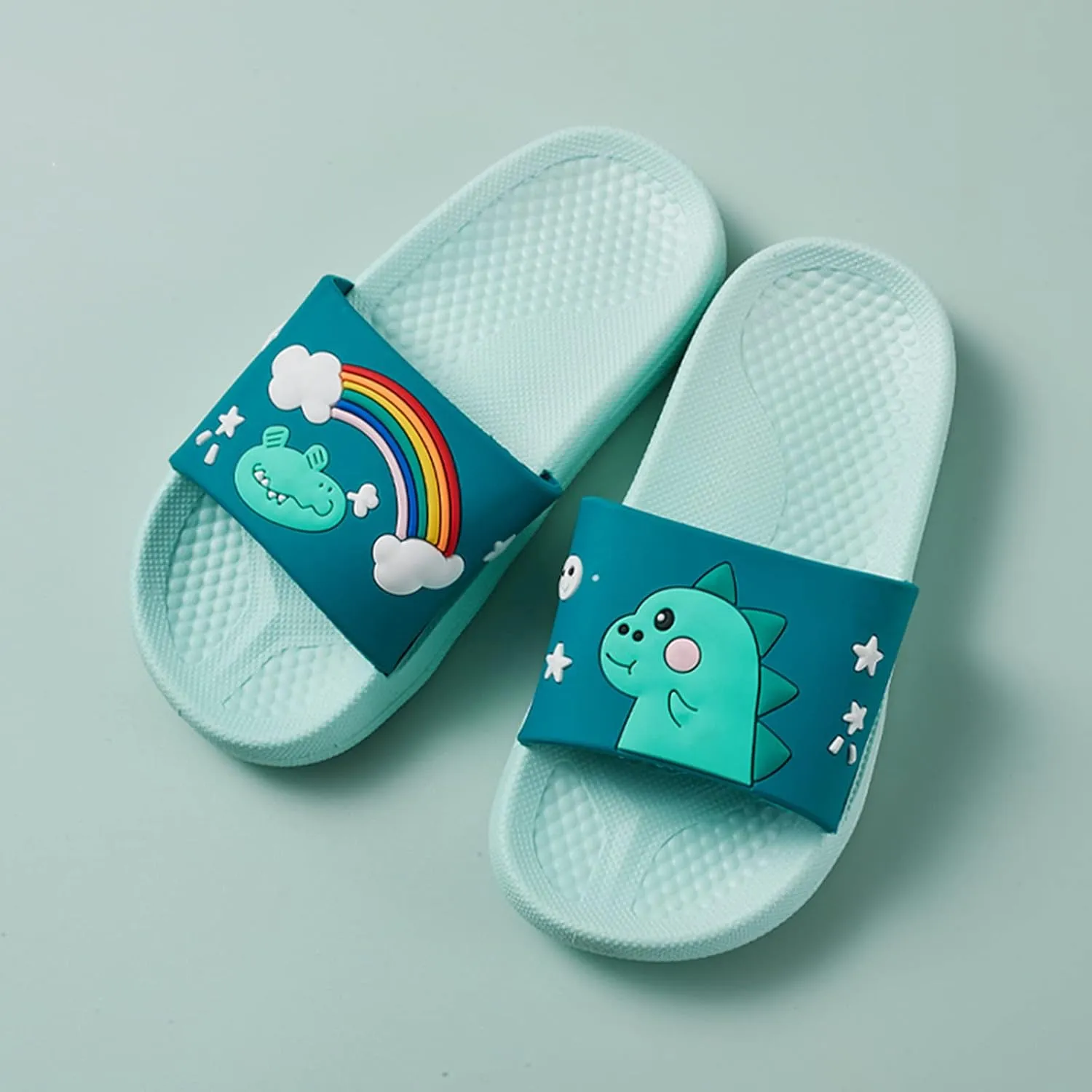 Toddler Girls Boy Shoes Baby Summer Cartoon Dinosaur Slippers Sandals Girl's Boys Bedroom Shower Indoor Slippers