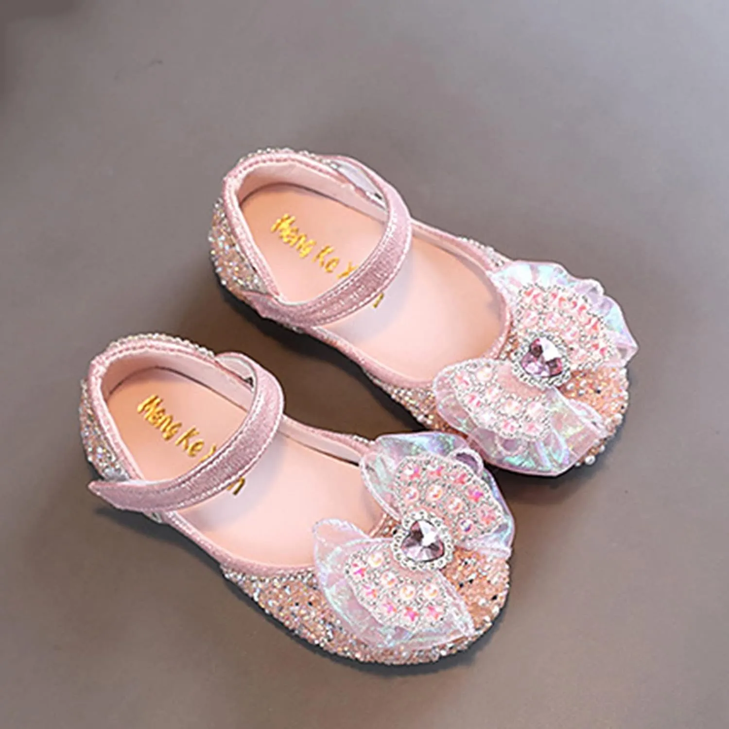 Toddler Girls Mary Jane Flat Shoes Bow Non-Slip Soft Sole Shoes Princess Wedding Party Shoes Baby Dress Shoes