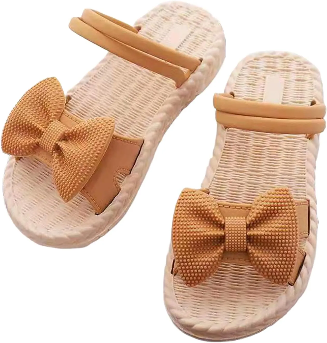 Toddler Kids Infant Girls Soild Bowknot Princress Shoes Soft Sole Non Slip First Walkers Prewalker Beach Slide on Shoes