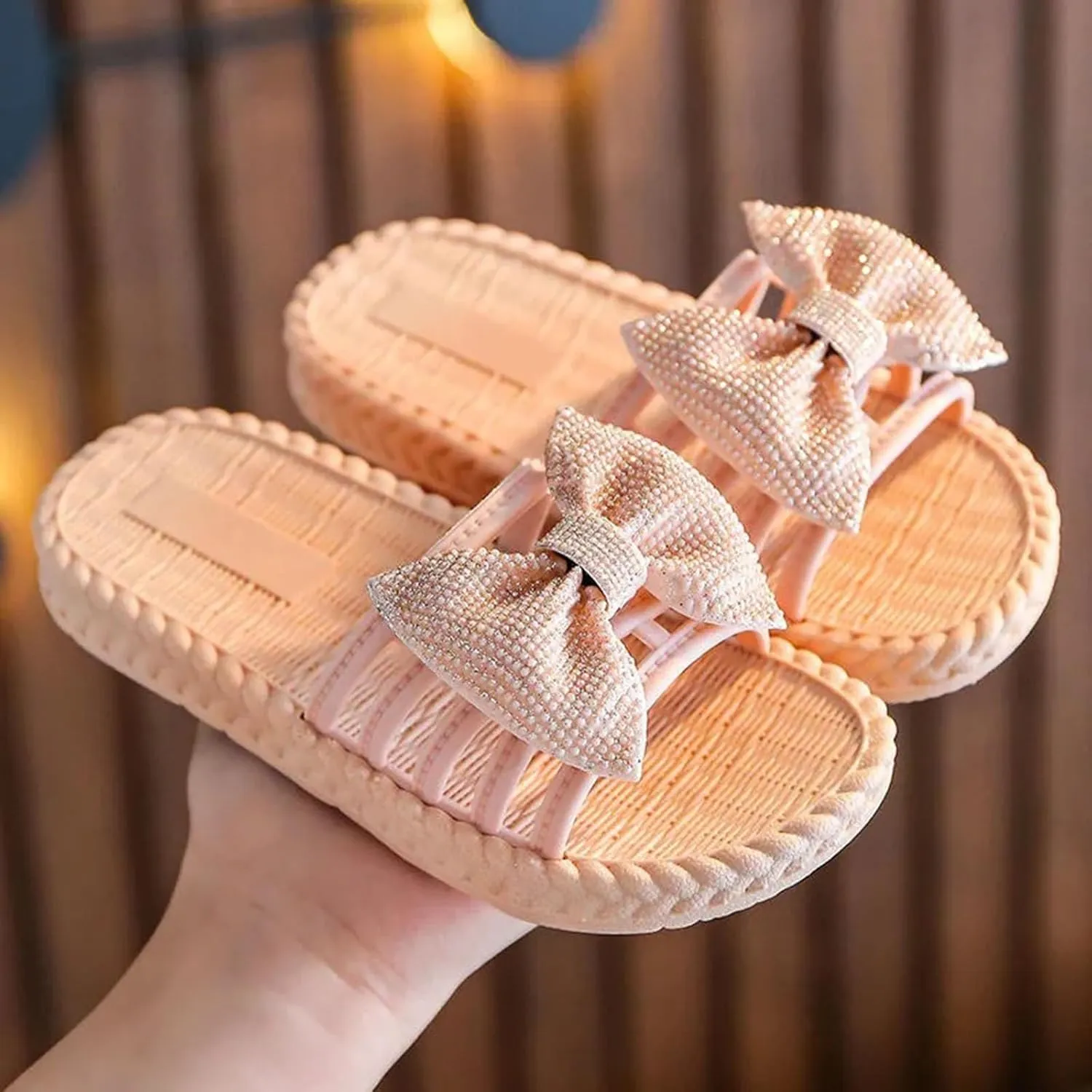 Toddler Kids Infant Girls Soild Bowknot Princress Shoes Soft Sole Non Slip First Walkers Size 3 Sandals for Girls
