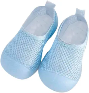 Toddler Kids Infant Newborn Baby Boys Girls Summer Shoes Solid Soft Soles First Walkers Antislip (Blue, 12-18 Months)