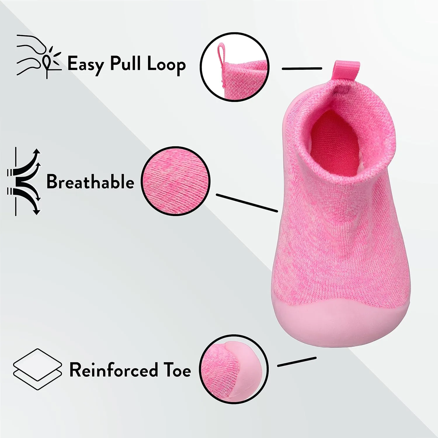Travel Bug The Denver Baby Slipper Sock Walking Shoes with Rubber Soles