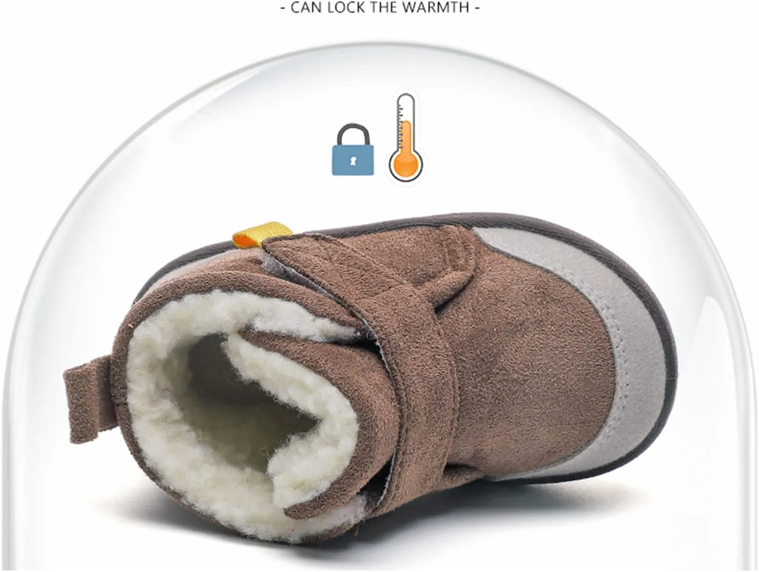 Unisex Kids Cotton Boots Baby Soft Soles Shoes Fleece Non-?kid Slipper Winter Warm Cozy Crib Ankle Boots