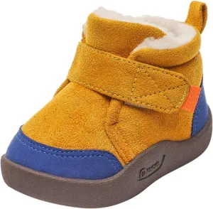 Unisex Kids Cotton Boots Baby Soft Soles Shoes Fleece Non-?kid Slipper Winter Warm Cozy Crib Ankle Boots