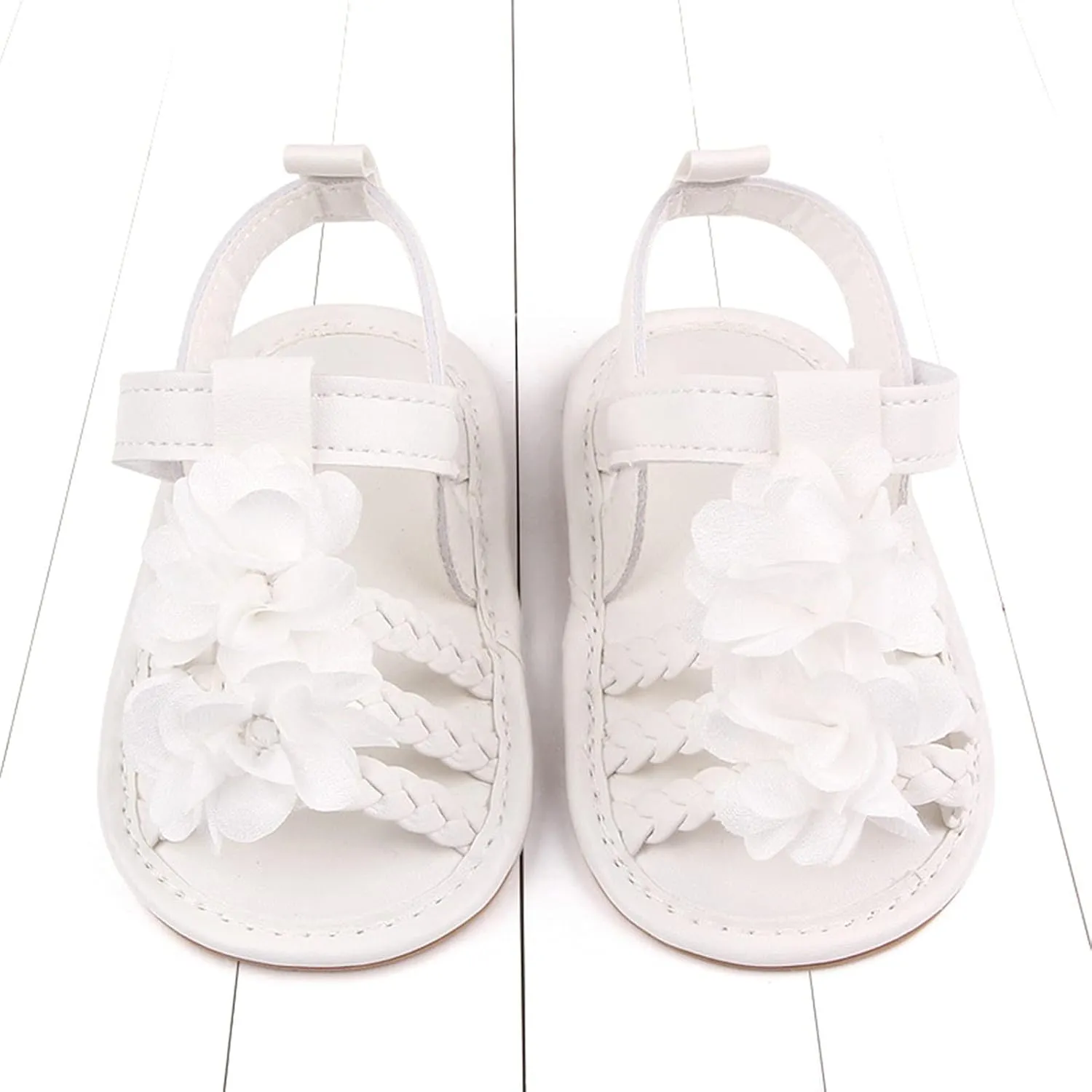 Walking Soft Non-Slip Sandals Baby Rubber Shoes Flat Boys Girls Sole Bow Summer Baby Shoes Toddler Girl Dress Shoes
