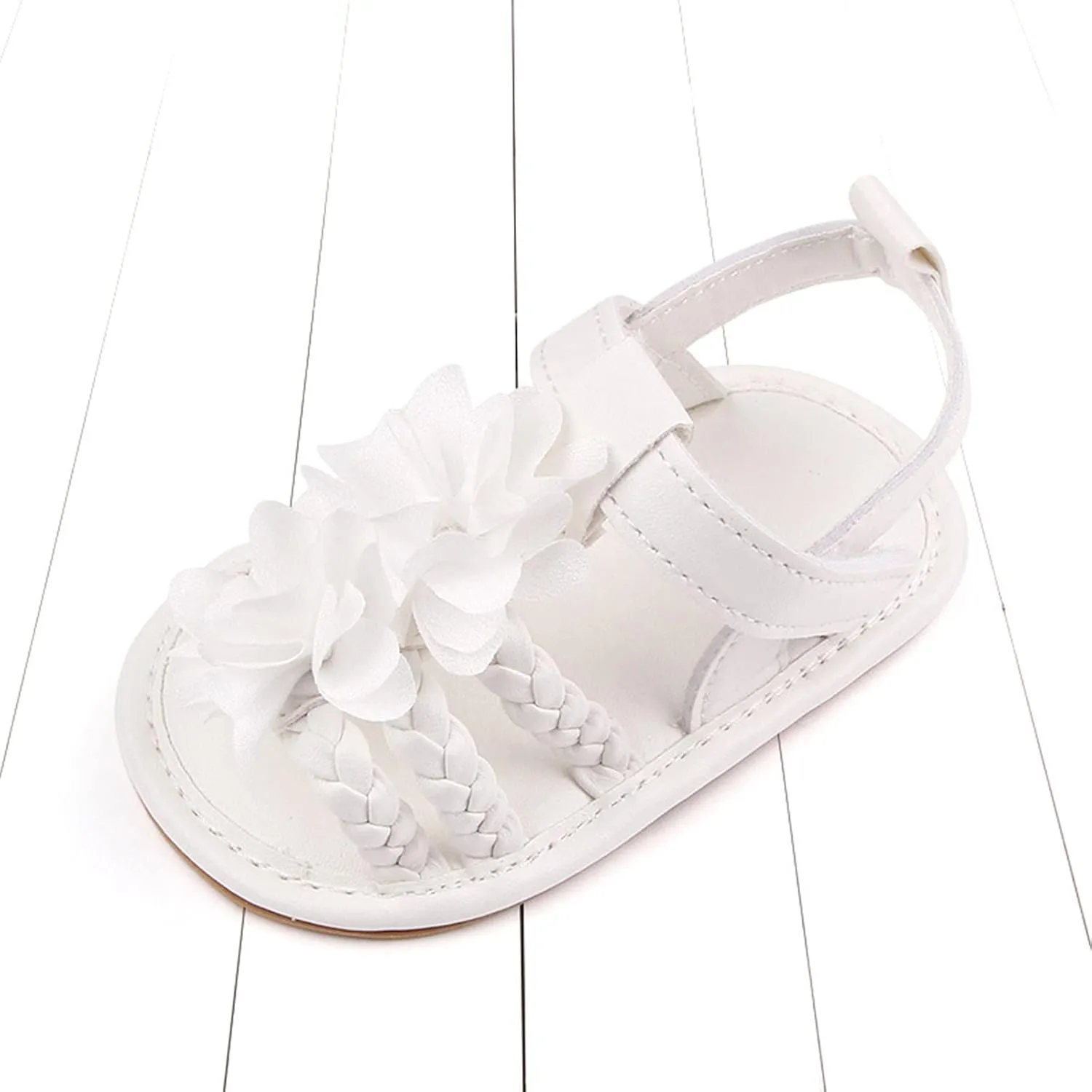 Walking Soft Non-Slip Sandals Baby Rubber Shoes Flat Boys Girls Sole Bow Summer Baby Shoes Toddler Girl Dress Shoes