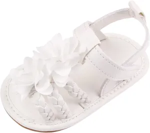 Walking Soft Non-Slip Sandals Baby Rubber Shoes Flat Boys Girls Sole Bow Summer Baby Shoes Toddler Girl Dress Shoes