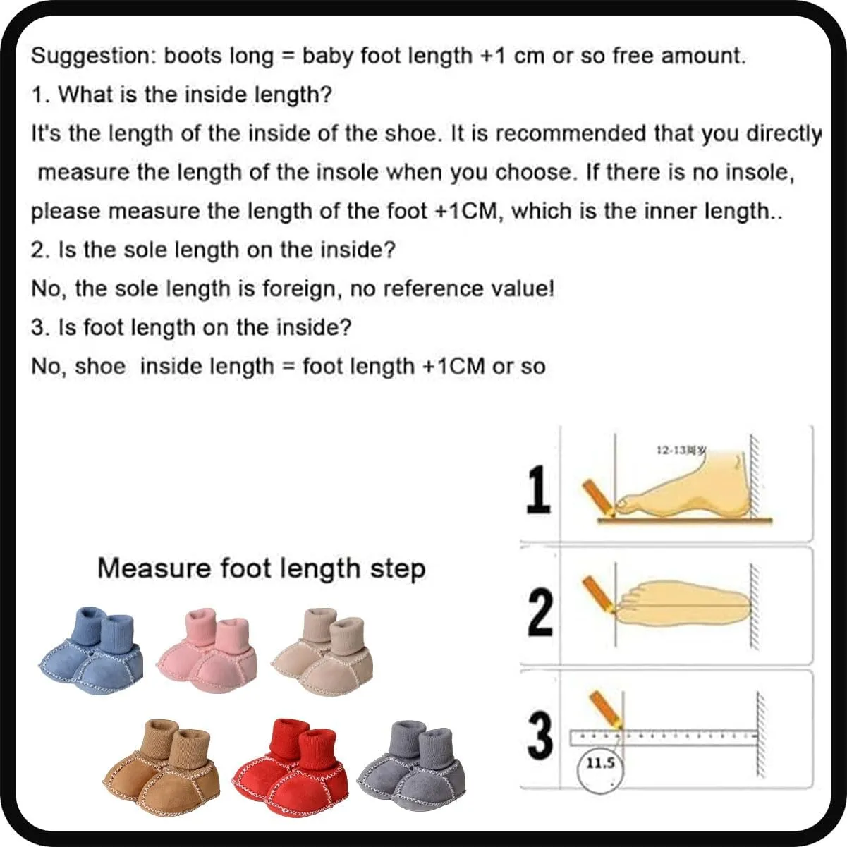 Warm Fur Baby Sock Shoes - Multiple Colors Baby Girls Toddler Winter Warm Shoes, Plush Shoes for Newborn Infant Toddler (12cm/ 4.7in0-6 Months,Camel)