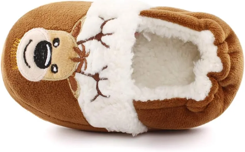 Winter Slippers For Girls Cartoon Animal Slippers Toddler Warm Plush House Shoes Little Kids Home Slippers